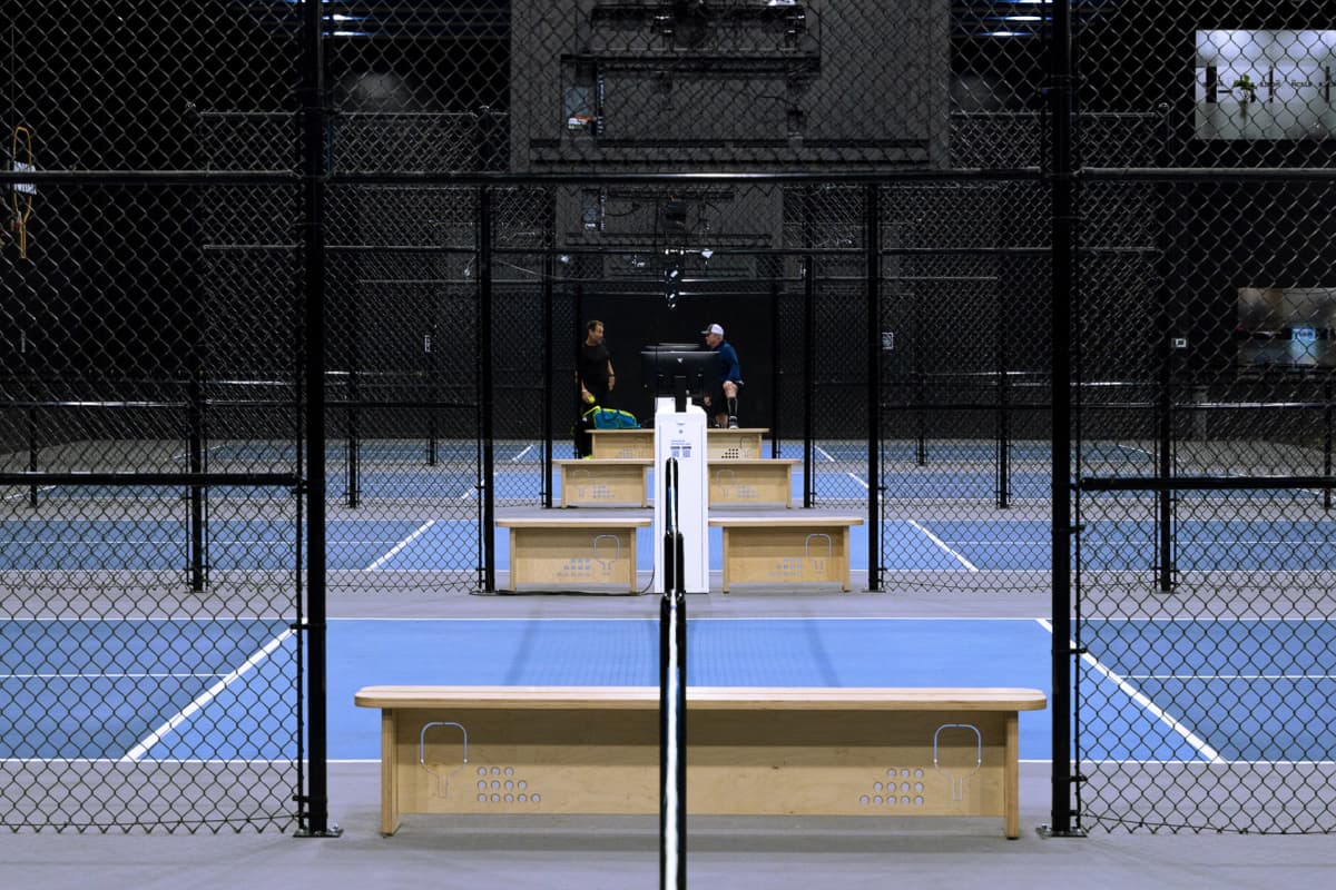 Indoor pickleball courts at The Picklr